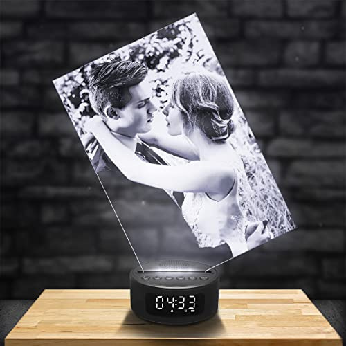 Lampephoto.fr - Personalisierte fotolampe Wecker und Bluetooth-Lautsprecher mit foto und text. Geburtstagsgeschenk Geschenkidee für weihnachten. Geschenk für Mann und Frau. Fotogeschenk