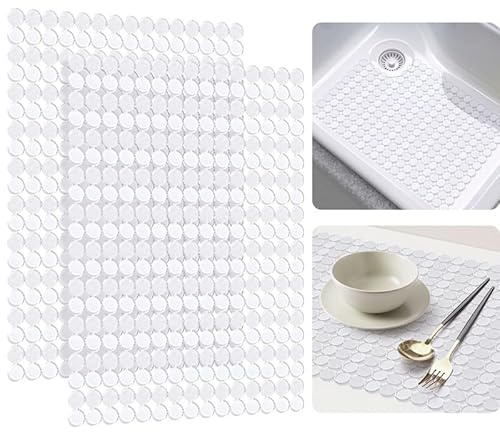 Bligli 2-Pack Kitchen Sink Mat: PVC Adjustable Sink Protector | Sink liner Pad | Dish Drying Mats, Easy to Clean & DIY Cut | 15.7 x 11.8 inch (Clear)