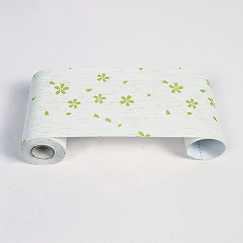 Selbstklebende Wandaufkleber Grenze,Tapetenbordüre Selbstklebend Bordüre, Wasserdichte Wandbordüre für Zuhause Büro Hotel DIY Dekoration,10 cm x 10 m (Grün blumig)