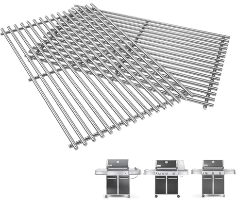 SafBbcue Grillroste aus Edelstahl für Weber Genesis II E-310 E-315 E-325 E-330 E-335 S-310 S-335 SE-310 SE-335 Grills, Grillroste und Roste für Weber 66802/66095, 47,6 cm