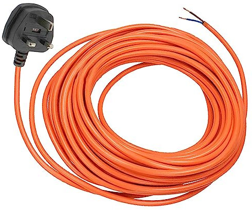 Spares2go 12 Metre Cable & Lead Plug compatible with Qualcast Lawnmowers, Strimmers, Trimmers, Hedge Cutters (12m)