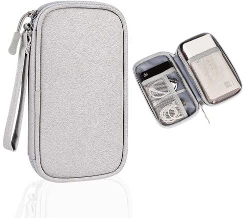 MHYMX Kabel Organizer Tasche, Kabeltasche Organizer Klein Tech Pouch Reise Ladekabel Tasche Tragbar Reise Zubehör Wasserdicht Elektronik Organizer Tasche für Handy Kabel Festplatte USB SD