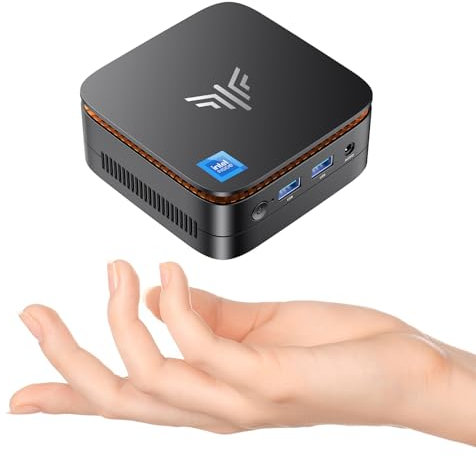 NiPoGi Essenx E1 Mini PC Ιntel Alder Lake-Ν95 (Βeat N5095, fino a 3.4GHz),16GB RAM+512GB M.2 SSD Mini Computer, WiFi 5,Bluetooth4.2, Dual 4K@60Hz Display HDMI2.0 +DP1.4