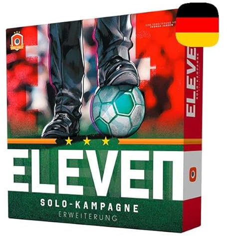 Portal Games - Eleven: Solo-Kampagne | Deutsche Version | Die Erweiterung zu Eleven | Brettspiel | 1-4 Spieler | 60 bis 120 Minuten | Ab 14 Jahren | Strategisches Fußballspiel | Sportspiel