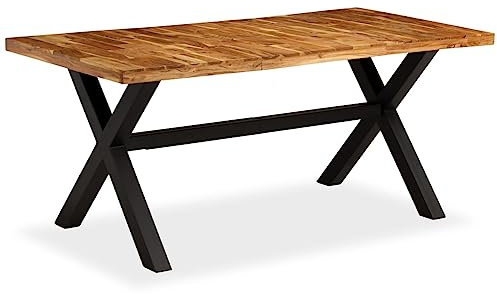 MNISDFL Konferenztisch Bartisch Stehtisch Balkontisch Esstisch Akazien- und Mangoholz Massiv 180 x 90 x 76 cmLeicht zu montieren