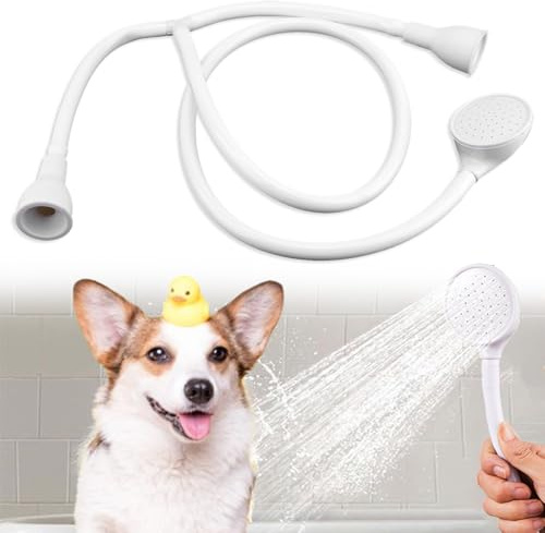 Double Tap Shower Attachment for Bath, Bath Tap Shower Hose Attachment, 1.2m Tap Shower Spray for Home, Salon Hairdresser Head Washing, Spray Pet, Cleaner Set