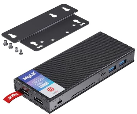 MeLE PCG02 Pro Fanless N100 Mini PC Stick 8GB LPDDR4x 256GB eMMC Win11pro Slim Micro Computer Stick Dual HDMI 4K Display WiFi 5 BT5.1 GbE, Support PD3.0 Protocol, on IoT, Digital Signage, MES, WMS