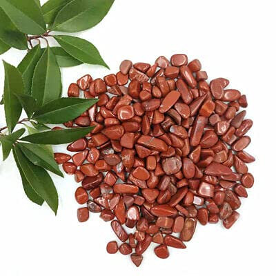 EKFBQBGW 100g en Vrac Naturel Rouge Jaspe puces graviers Pierre Poli Quartz Cristal décor décoration de la Chambre