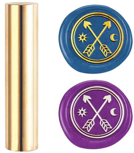 DELORIGIN Pfeil Mini Messing Stempel Pistole Wachssiegel Vintage 15mm Siegelstempel Personalisiert Wachssiegel Für Hochzeitseinladungen Halloween Weihnachten Weinverpackung Geschenkflaschen Dekor