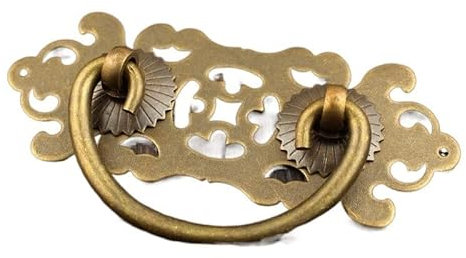 KXJSYL Tool Antiker Griff for chinesische Möbel, Schrank, Küchenschublade, Kupfer, Bronze, Schranktürgriffe, Messing, Kleiderschrank(11.8cm Brass)