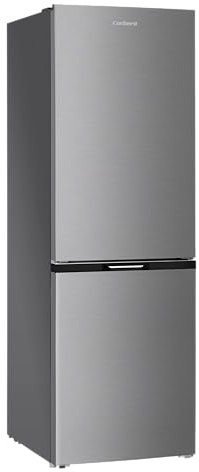 Corbero - Frigorífico Combi No Frost | CCH18574NFX | 327L | 59x91x177 | Luz LED | Crisper y Balcones Ajustables | Estantes de Cristal | 39 Db | Inox