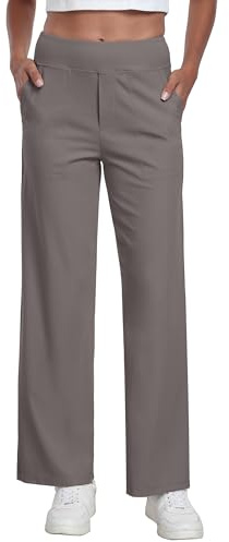 GRECERELLE Palazzo - Pantaloni da donna eleganti, larghi, con tasche