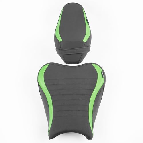 Asiento trasero de pasajero para conductor de motocicleta para Z900 Z 900 2017 2018 2019 2020 2021 2022 2023 2024 alivio de presión suave almohadilla de sillín de asiento de piloto, verde