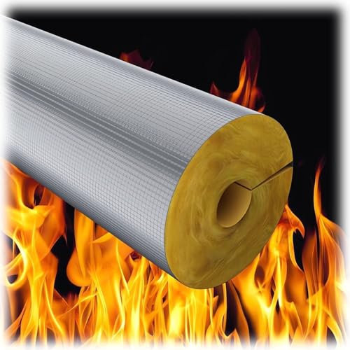 CMJYMX Aislamiento De Tuberías Lana Roca Aislamiento ​Térmico - ID 27mm 34mm 43mm 48mm 60mm 76mm 89mm 108mm 133mm 159mm 219mm 273mm - Conducto De Chimenea Aislante Tubo(48mmX30mm)
