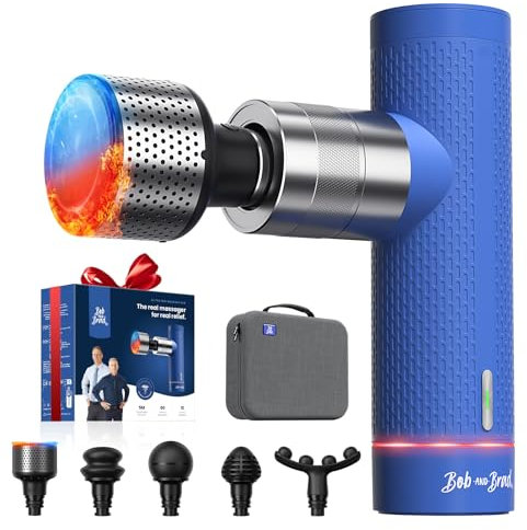 BOB AND BRAD A7 Pro Massagepistole mit Wärme und Kälte, 11mm Amplitude Massagepistole Mini Deep Tissue Tragbar, 3200 U/min Professionelle Leise Massagegerät gegen Schmerzen, Geschenk für Vater Mutter