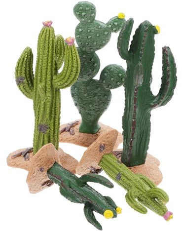 Didiseaon 5pièces Mini Cactus Artificiel Lot de Plantes Simulation pour Aménagement Miniature Bac à Sable Micro-Paysage Modèle Décoratif