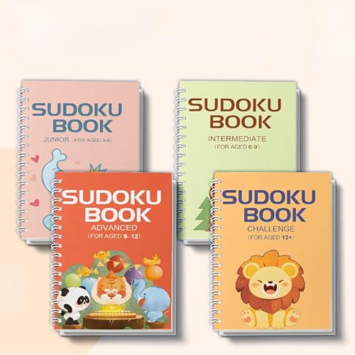 VTHY Challenging Sudoku Puzzle Book Smart Kids Above Exercise Brain, lmprove Focus and Boost