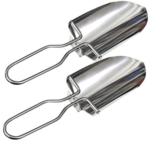 Toyvian 2 Piezas Pala Plegable Multifuncional de Jardín Pala Inoxidable para Camping y Jardinería Herramienta Ligera y Duradera para Plantar y Desmalezar