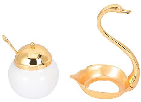 Luxshiny 1 juego Tarro de Almacenamiento de de Aluminio para Cocina Elegante Contenedor de Dulces y Condimentos Dorado