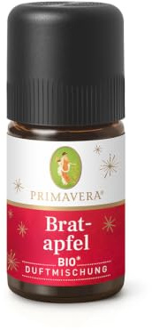 PRIMAVERA Duftmischung Bratapfel bio* 5 ml – Nelkenknospe, Zimtrinde, Orange und Kardamom – Aromaöl, Duftöl, ätherisches Öl, Aromatherapie – stimmungsaufhellend – vegan