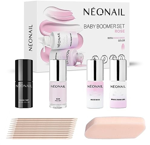 NÉONAIL BABY BOOMER Set ROSE - Top - UV Nagellack - Sets - Nagelset - Farben - Base - Nägel Set - Nails - Set - UV Lack - Babyboomer - Maniküre - Hard Top - UV LED