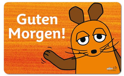 Logoshirt® Sendung mit der Maus Guten Morgen Frühstücksbrettchen, 23x14cm | Spülmaschinenfest, Hitzebeständig, Lizenziertes Originaldesign