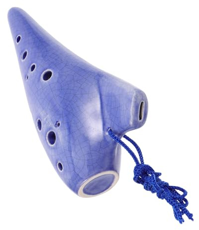 Abaodam 12loch Okarina Musikinstrument Keramikflöte Chinesisches Blasinstrument mit Tasche für Junge Mädchen Anfänger und Schule