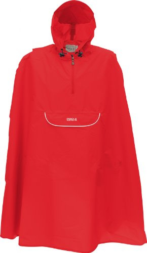 PRO-X elements Children's Poncho Coat for Outdoor Biking, Red, Size 7-8 (3 Years)