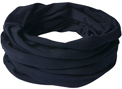 Miobo Kinder Baumwolle Loopschal Schlauchschal Rundschal Halstuch Schwarzblau-M