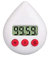 Dropfree Horloge de Salle de Bain NuméRique éTanche Horloge de Douche Minuterie TempéRature Humidité Compte à Rebours Visuel Horloge Murale Blanc