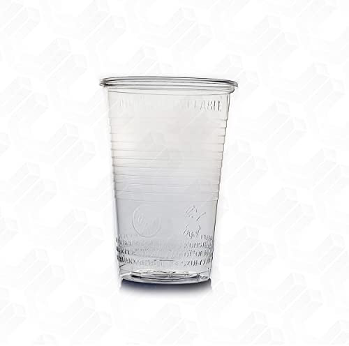 Commerline 200 Stück Plastikbecher 0,2L Trinkbecher, Plastik Transparent Becher, Partybecher, Kunststoffbecher, Wasserbecher Ausschankbecher