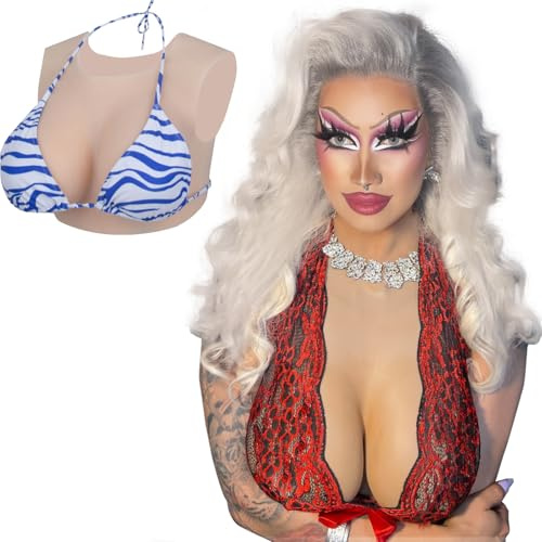 ALZRGORA Silikon Brüste Silikon Brustplatte Fake Brüste Künstliche Brüste C-G Cup für DragQueen Crossdresser Cosplay