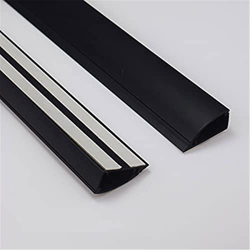 LuminescentDream Protezione per Cavo in PVC Triangolare,Copertura per Cavi da Pavimento,2 Pezzi 1m,Autoadesiva Canalina Passacavi,Passacavi per Proteggere i Cavi,Decorativo per Canali