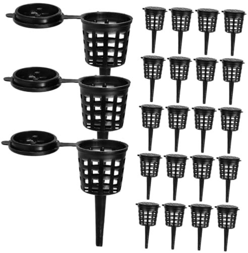 Kisangel 100piezas Cestas De Fertilizante De Plástico Para Bonsáis De Reutilizables y Portátiles Para Jardinería y Cultivo De Plantas Previene Pérdida De Nutrientes Fácil De Usar
