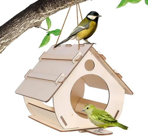 Vogelhaus-Futterstation – -Vogelfutterhaus zum Selbermachen, Vogelhäuser für Baum, Vogelhäuser für Hinterhöfe, Gärten, Kolibri-Futterstation Samuliy