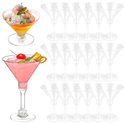 DOERDO DD Copas de cóctel transparentes coupe, exquisitas copas de champán (20)
