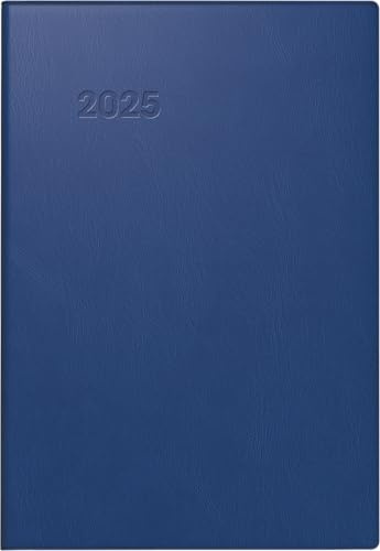 BRUNNEN Taschenkalender Modell 723 (2025), 2 Seiten = 1 Woche, A7, 160 Seiten, Kunststoff-Einband, dunkelblau