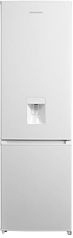 Cookology CFF268WD 268 Litre Freestanding Fridge Freezer, Frost Free System with Water Dispenser, Reversible Doors, Adjustable Shelves and Legs, 4 Star Freezer Rating and Auto Defrost (White)