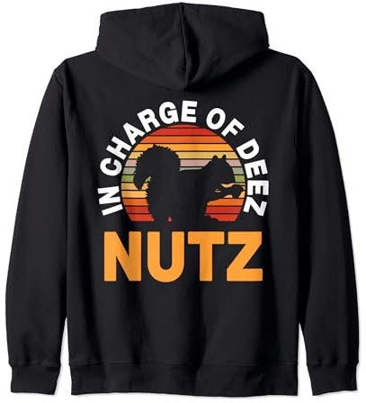 Divertente scoiattolo Amante Abbigliamento Schiaccianoci Scoiattoli Deez Nutz Felpa con Cappuccio