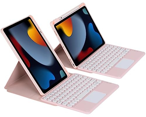 Funda Magnética Vertical Para iPad 10ª Generación 10,9 Pulgadas 2022/iPad 11ª Generación 11 Pulgadas (A16) 2025, Español Teclado Touchpad QWERTY Con Ratón Bluetooth Recargable Y Soporte Para Lápiz