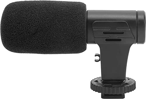 ZWYUAN 3.5mm Microphone, Small and Light Windproof Sponge Cover 1/4 inch Screw Cardioid Microphone for Comfortable Live Broadcast Experience