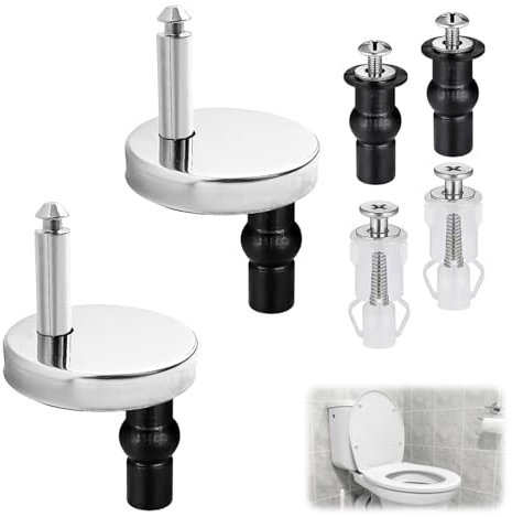 6Stks Universal Toilettensitz Befestigungen, Schnellverschluss Toilettendeckel Schrauben Beschläge, Behoben Klodeckel Befestigung Muttern, WC Sitz Scharnier Reparatur Teile für Blindbohrungen