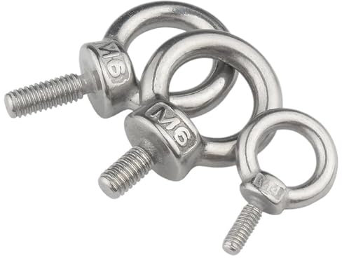 HESHUWEN Ringschraube 1-2 Stück M3 M4 M5 M6 M8 M10 M12 Ringmuttern/Schrauben aus 304 Edelstahl mit Ösenschrauben öSenschrauben(Lifting Eye Screws,M12 (1pc))