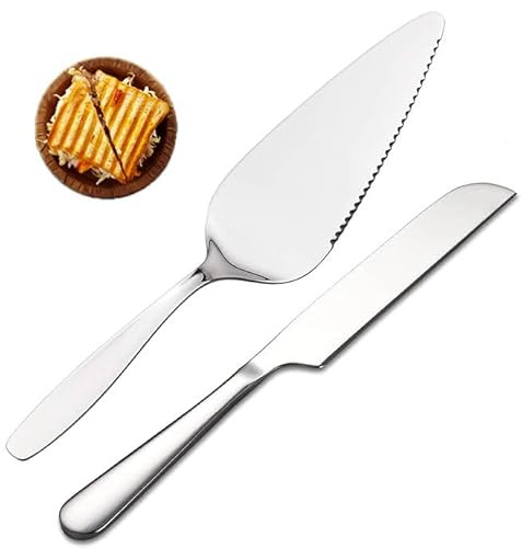 ACTIUSIS Kuchenschaufel, Edelstahl Tortenschaufel, Kuchenheber, Tortenschieber, für Urlaubspartys und Küche Esszimmer, 2 Stück (Silber)