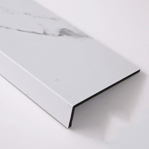 Panneau de protection de rebord de fenêtre acrylique blanc, rideaux imperméables à l'intérieur et à l'extérieur, panneau de remplacement de rebord de fenêtre décoratif facile à installer,W:10-40cm