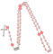 LQIOACU 1 Pièce Chapelet catholique, Collier bible rose, Croix chretienne femme, Chapelet chretien