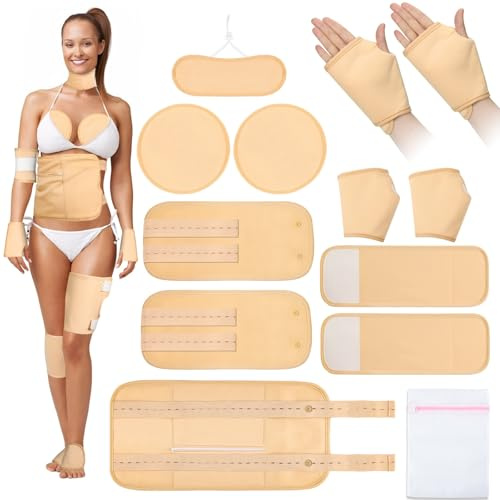 11 confezioni di olio di ricino per disintossicazione del fegato, stomaco, collo, seno, ginocchio e tutto il corpo, riutilizzabile caldo/freddo compresse con cinghia regolabile, impermeabile e