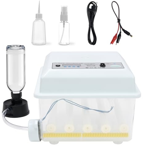 Umelee Brutautomat Vollautomatisch 16 Eier mit Automatischem Eierwender, Temperaturregelung, Inkubator für Bruteier von Hühnern/Enten/Gänsen/Wachteln/Geflügel