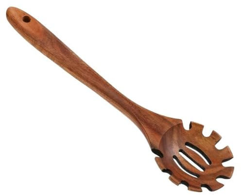 Ymxygz Nudellöffel Aus Holz, Küchennudellöffel, Löffel Langem Griff, Tragbarer Spaghettiheber Für Müheloses Abseihen Und Servieren