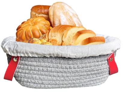 Panier de Fermentation pour Pain,Corbeille À Pain Avec Revêtement | Récipient Réutilisable Pour Fournitures De Boulangerie, Bol En Corde De Coton Pour Fermentation De Table De Cuisine